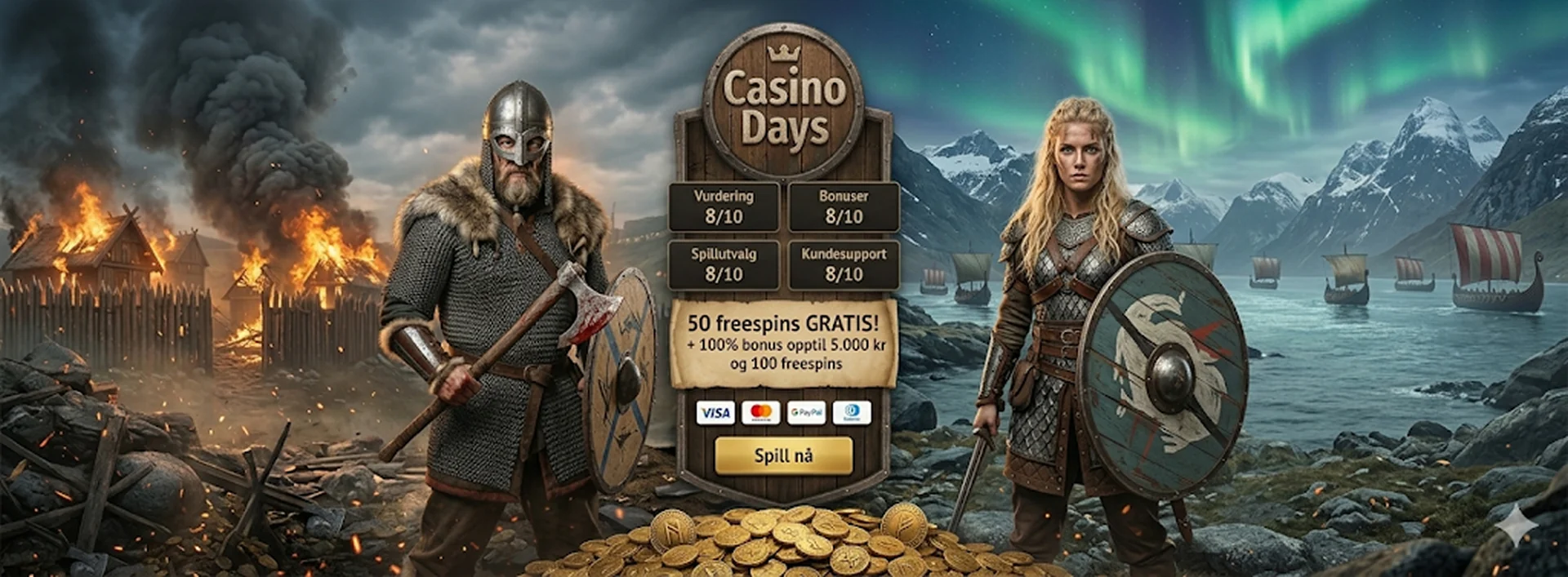 Casino Days omtale – skjermbilde fra nettsiden