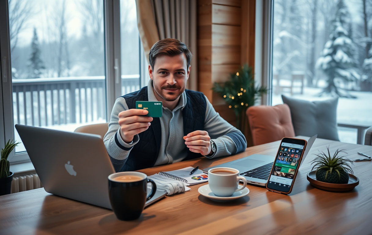 Person som spiller på nettcasino med norske kroner og lisens
