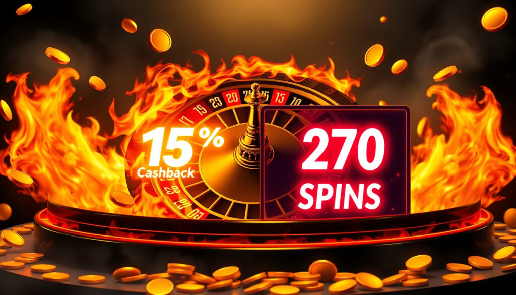 Fire Spin Casino – 15% Daglig Cashback Og 270 Gratisspinn